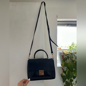 Black Leather Michael Kors Crossbody/Handbag